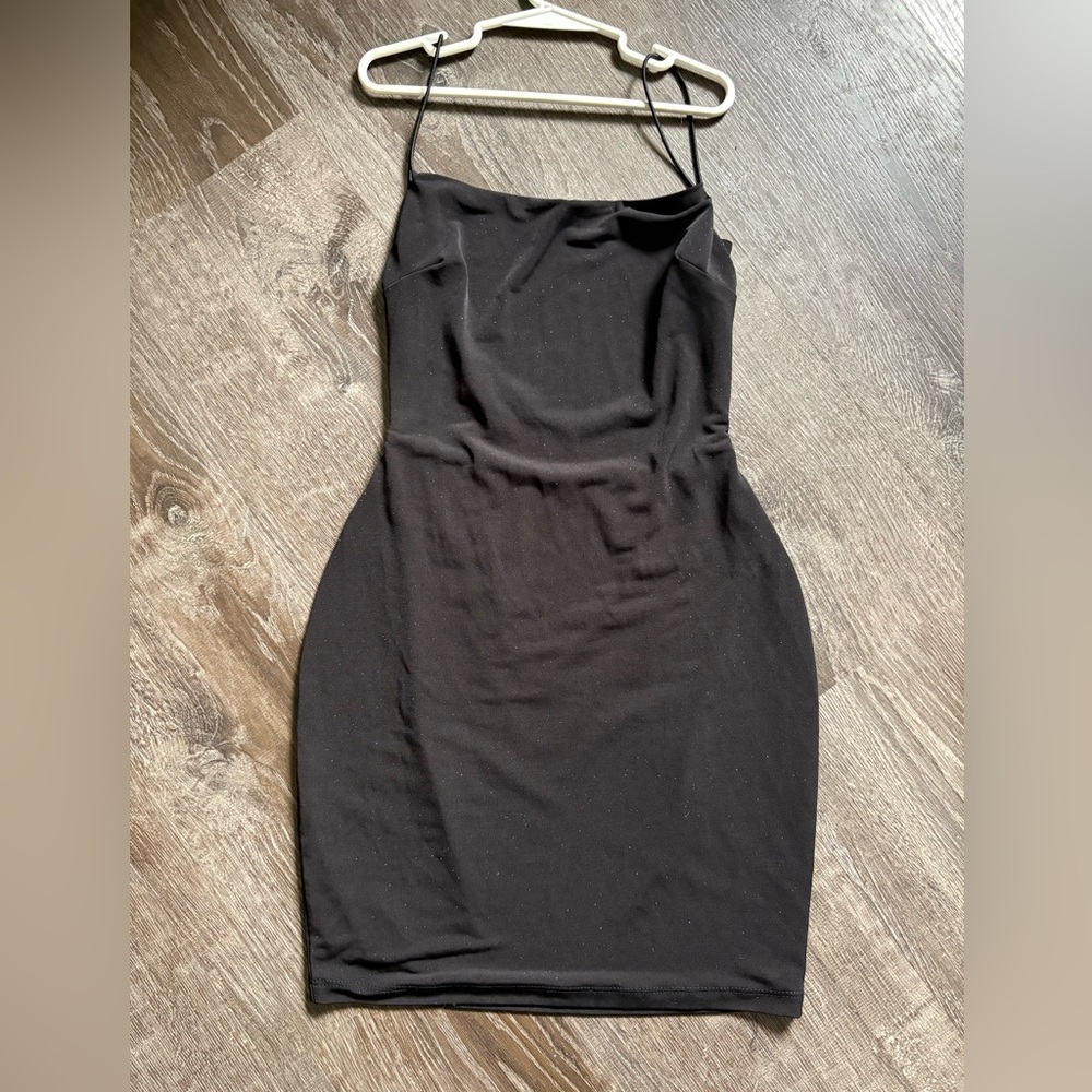 SHEIN Black Spaghetti Strap Slip Dress